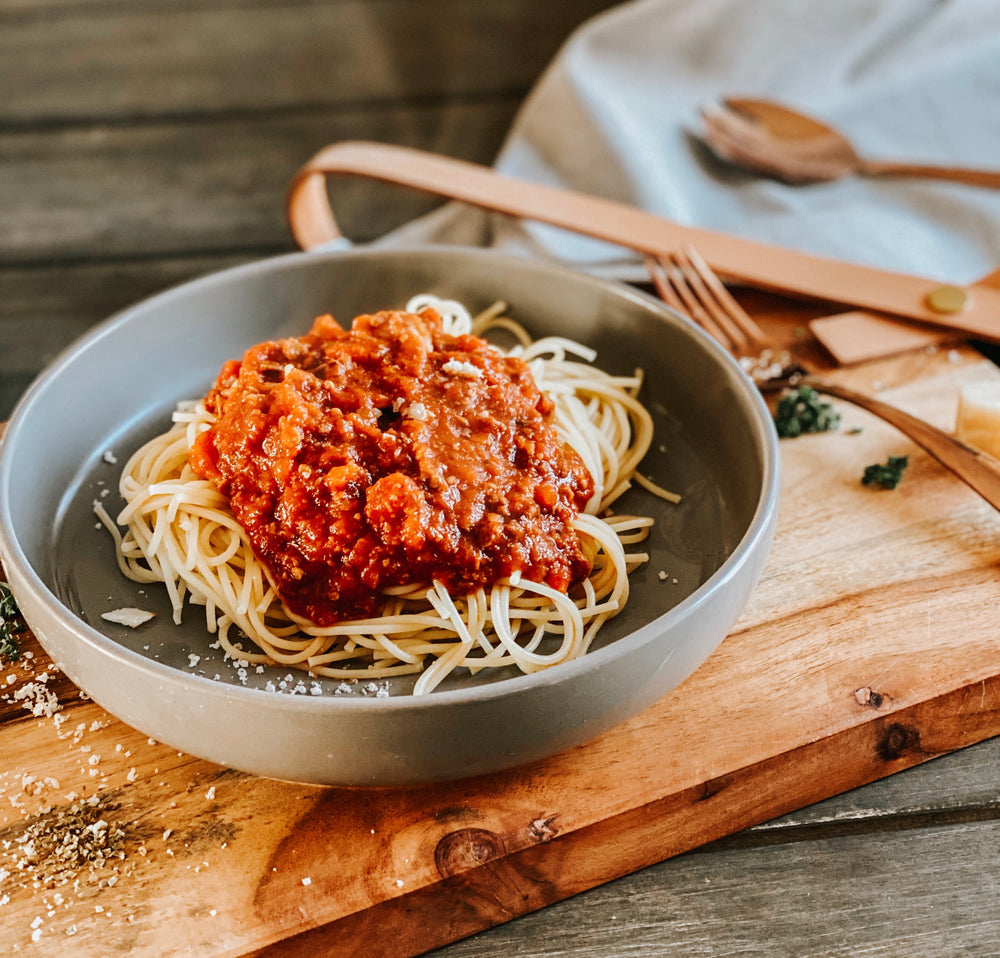 Sauce à spaghetti à la viande biologique