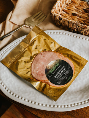 Organic maple smoked ham