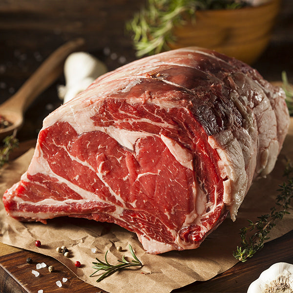 Organic rib eye beef roast 