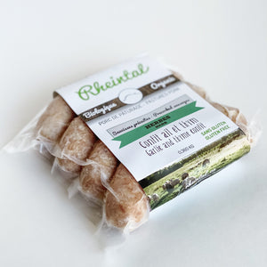 Saucisse cuite Confit ail et thym bio