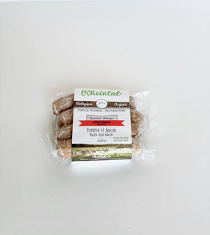 Saucisse crue Pomme-bacon bio