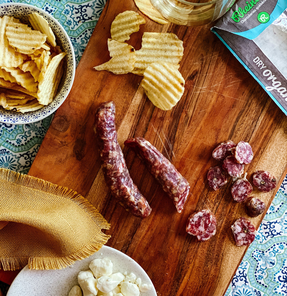 Ensemble cadeau vin et saucisson sec – Rheintal Biotransformateur québécois